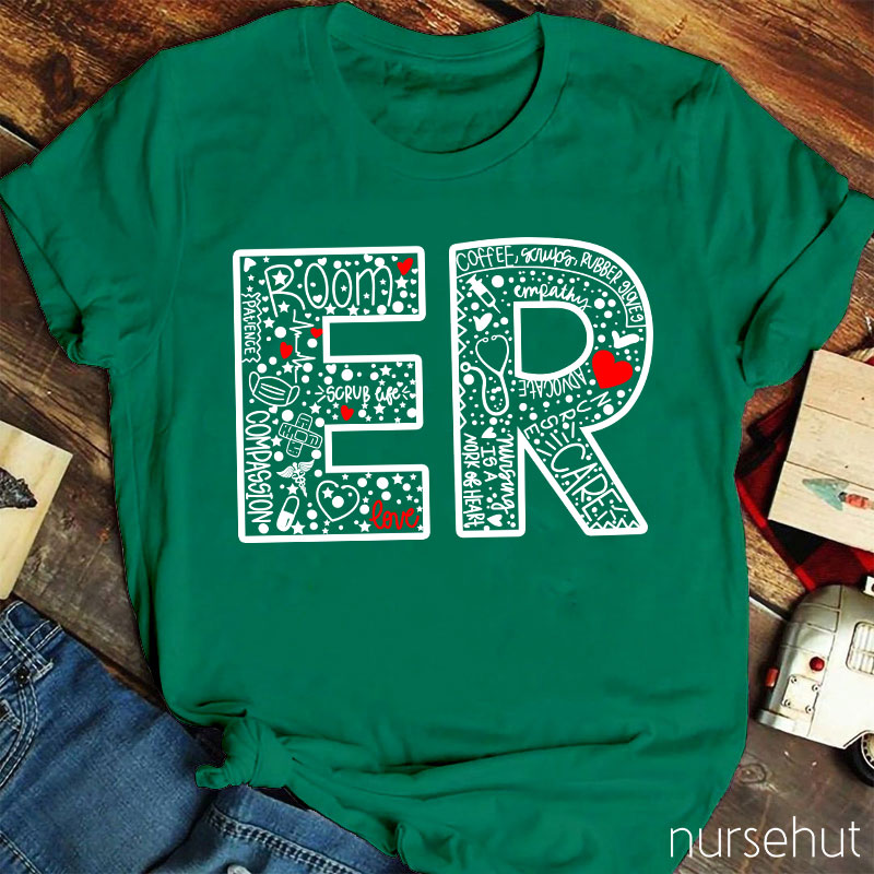 Personalized RN Love Care Compassion Empathy Nurse T-Shirt