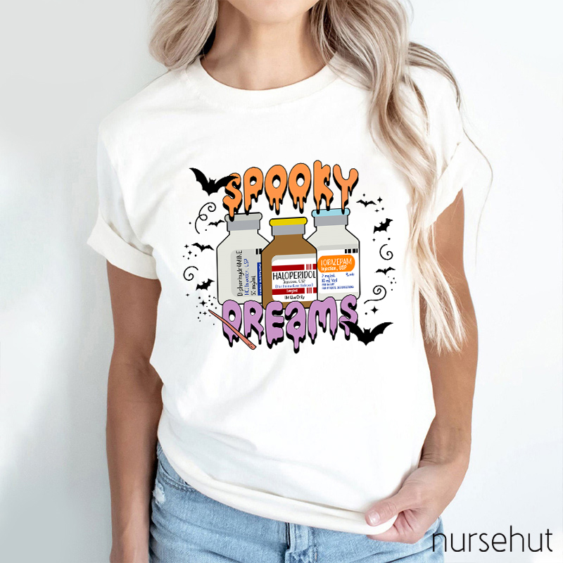 Halloween Spooky Dreams Nurse T-Shirt