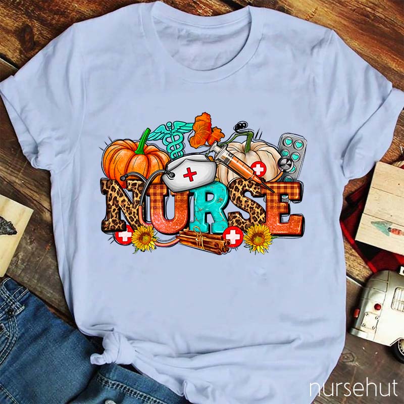 Nurse With Fall Element Nurse T-Shirt