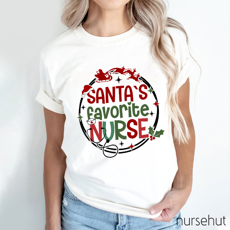 Santa's Favorite Nurse T-Shirt