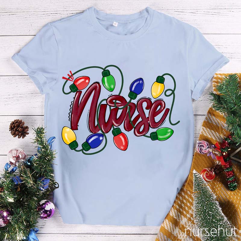 Christmas Lights Nurse T-Shirt