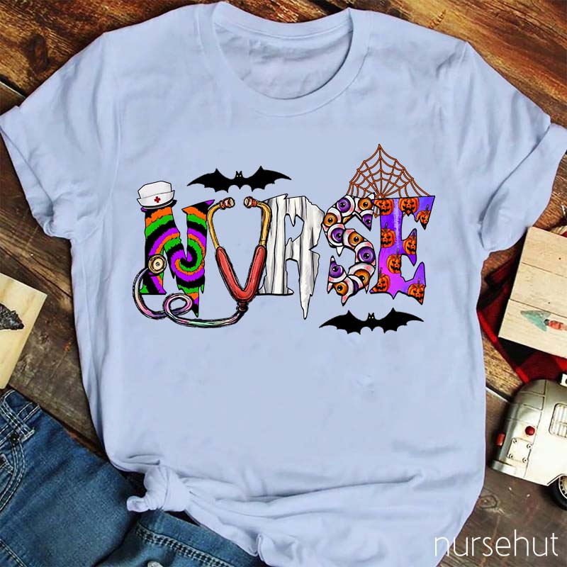 Spooky Halloween Nurse T-Shirt