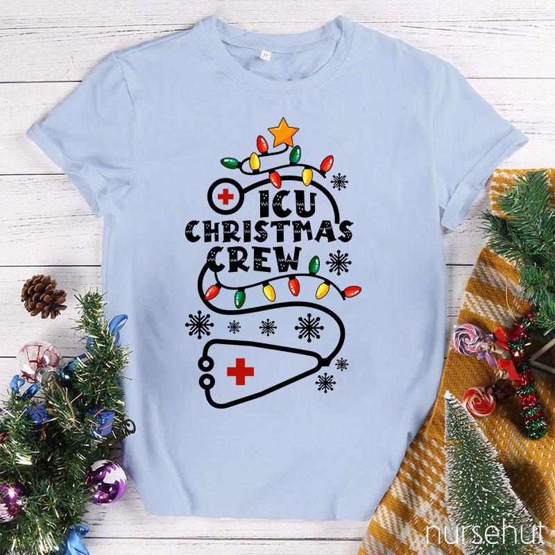 Personalized Christmas Crew Nurse T-Shirt