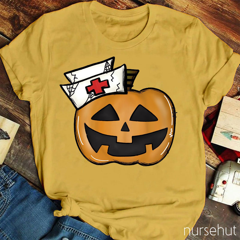 Halloween Pumkin Nurse T-Shirt