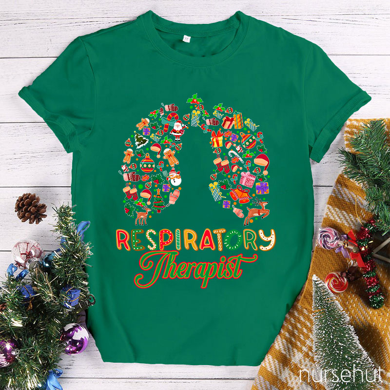 Christmas Vibes Respiratory Therapist Nurse T-Shirt