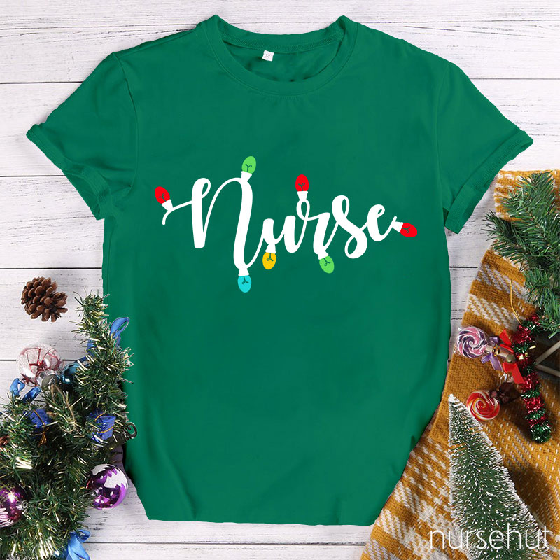 Christmas Light Nurse T-Shirt