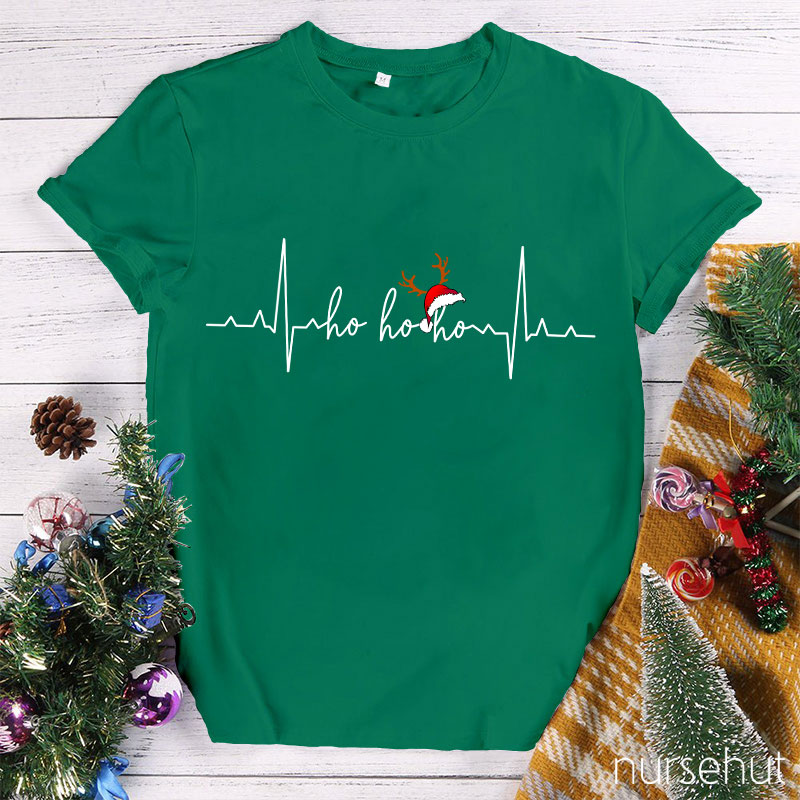 The Heart Beats Before Christmas Are Happy Nurse T-Shirt