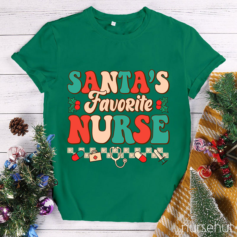 I'm Santa's Favorite Nurse T-Shirt