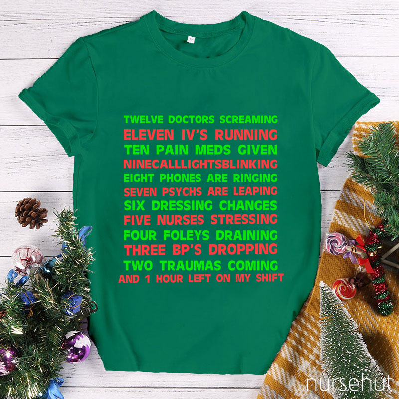 Christmas Countdown Nurse T-Shirt