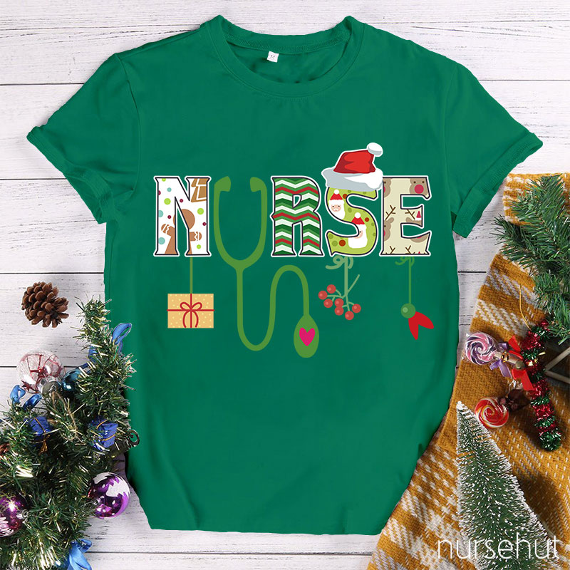 Nurse Christmas Winter Vibes Nurse T-Shirt