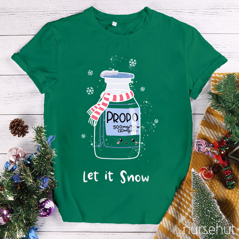 Let It Snow Nurse T-Shirt