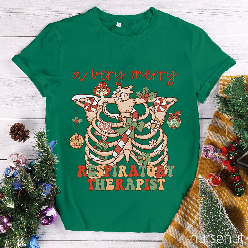 A Very Merry Respiratory Therapist Nurse T-Shirt