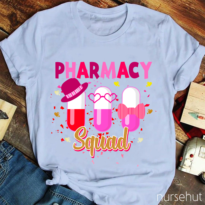 Pharmacy Squad Capsules Valentine Nurse T-Shirt