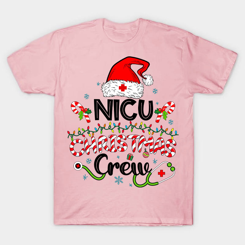 Personalized Christmas Crew Nurse T-Shirt