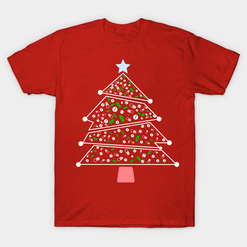 Pill Christmas Tree Nurse T-Shirt