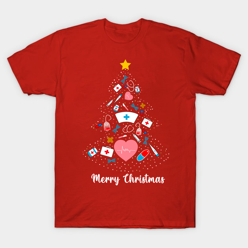 This Is The Nurse's Christmas Tree Nurse T-Shirt