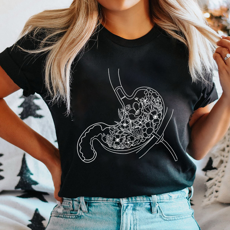 Floral G-Tube Nurse T-Shirt