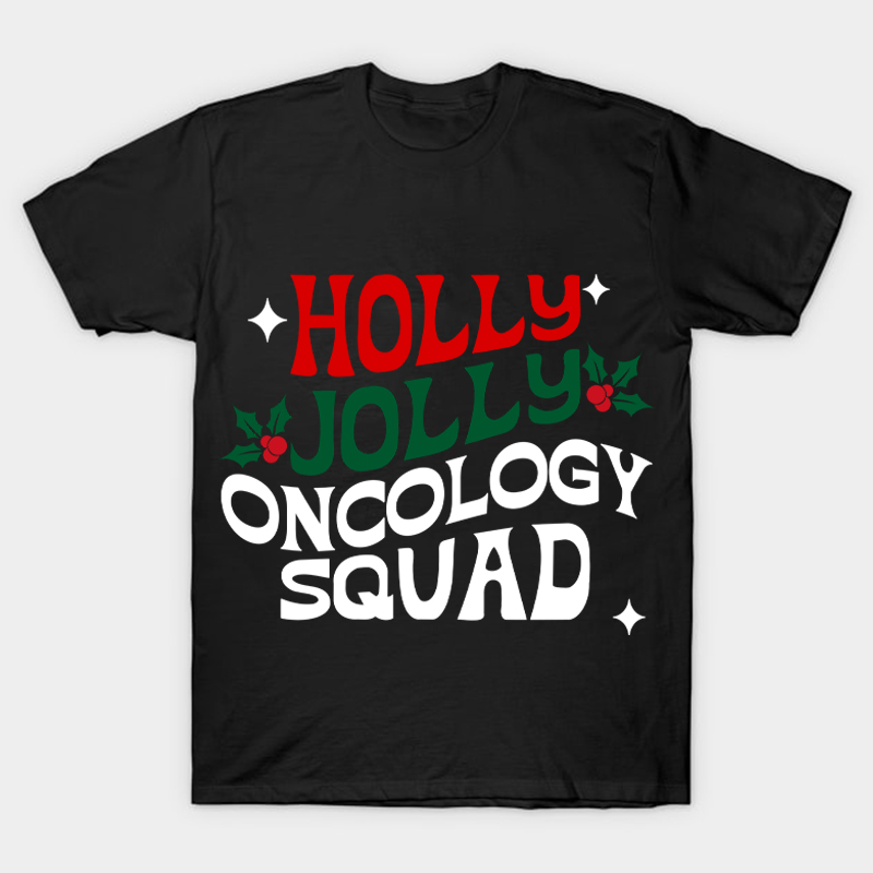 Personalized Holly Jolly Squad Nurse T-Shirt