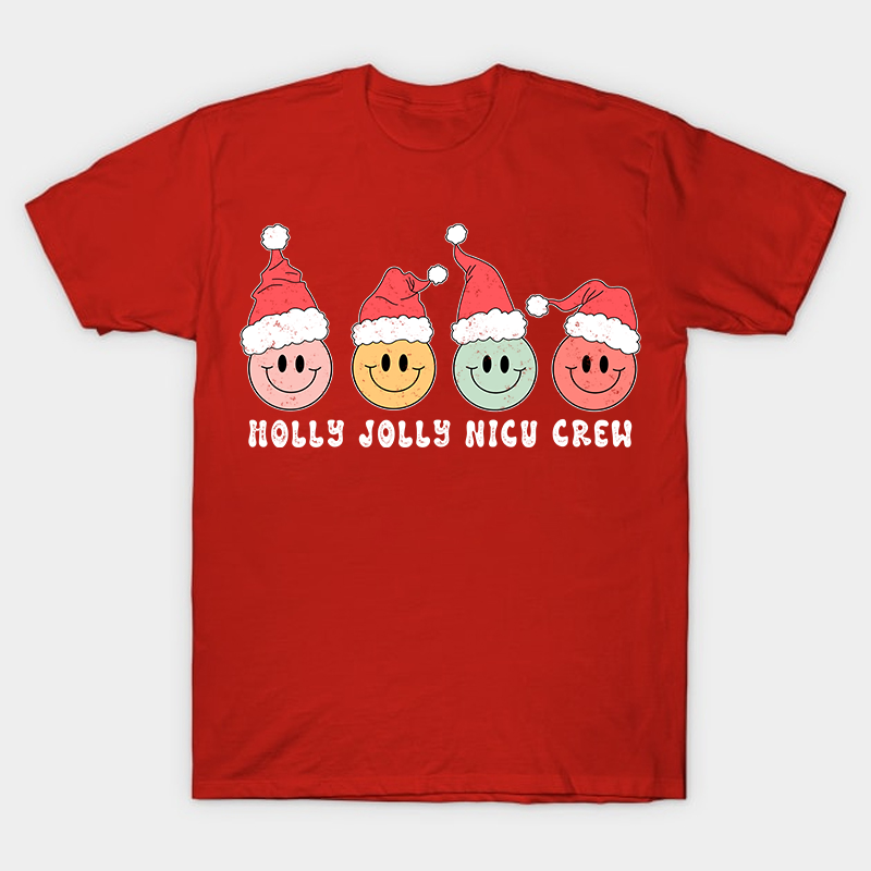 Holly Jolly Nicu Crew Nurse T-Shirt