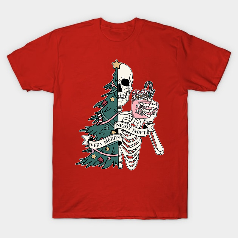 Very Merry Night Shift Nurse T-Shirt