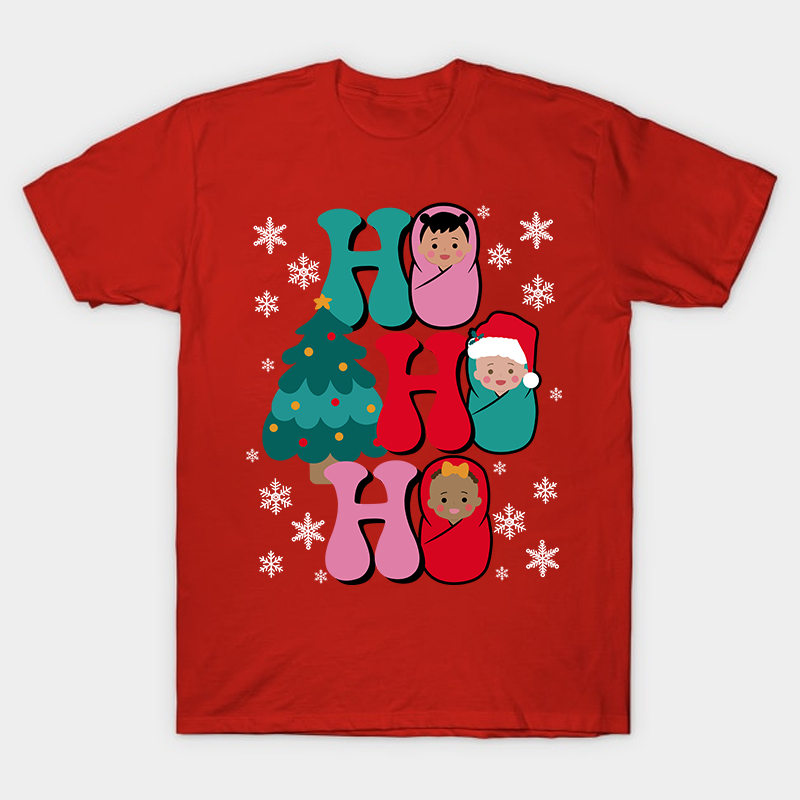 Ho Ho Ho Christmas Nurse T-Shirt