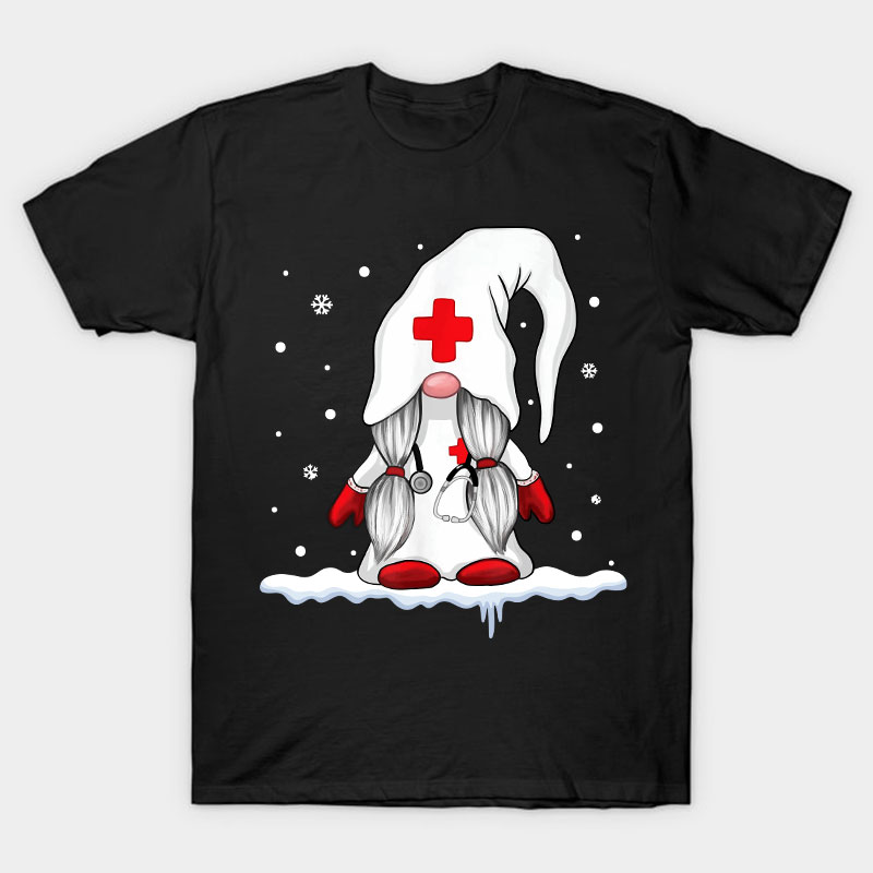 Gnome Snowman Nurse T-Shirt