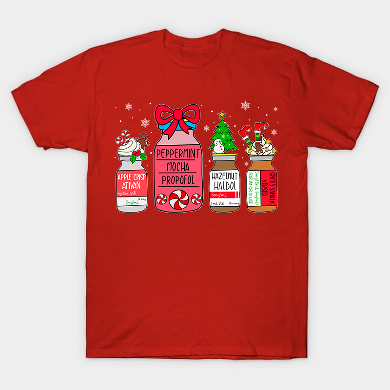 Peppermint Mocha Propofol Christmas Nurse T-Shirt