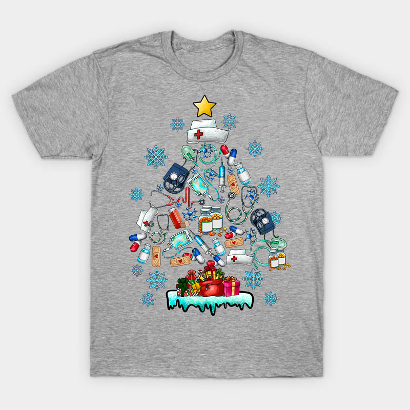 Nurse Christmas Trees Nurse T-Shirt