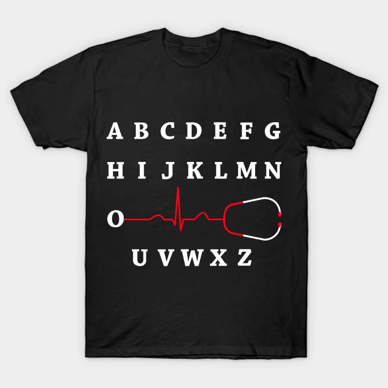 Alphabet Electrocardiogram T-Shirt