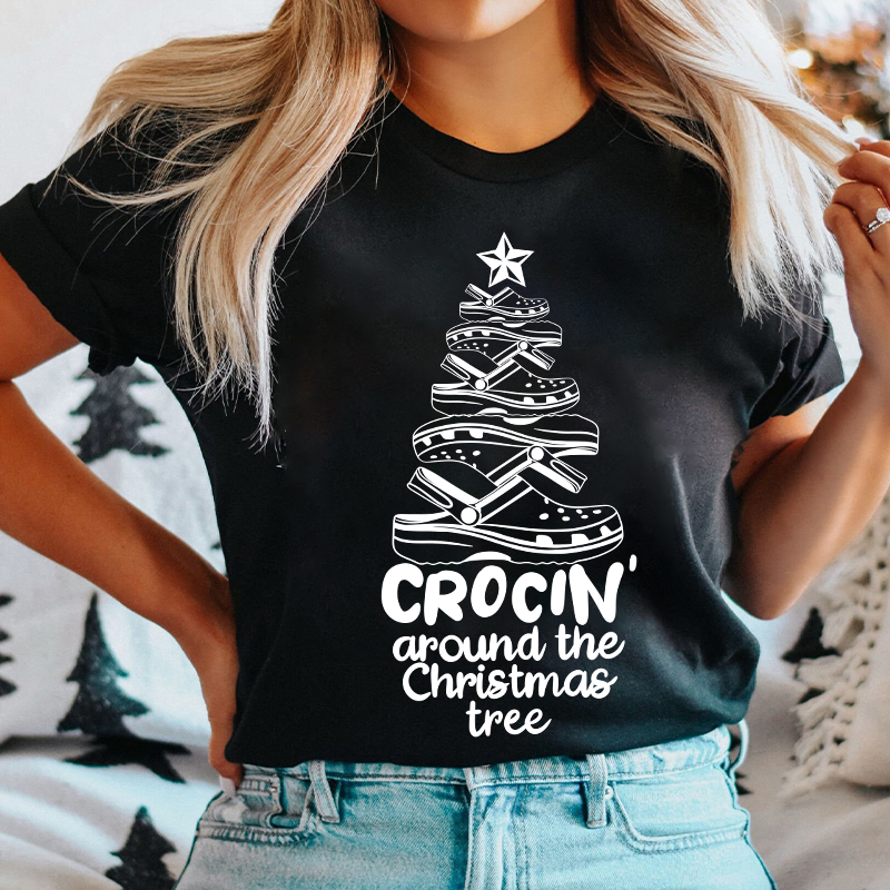 Crocin Around the Christmas Tree Nurse T-Shirt