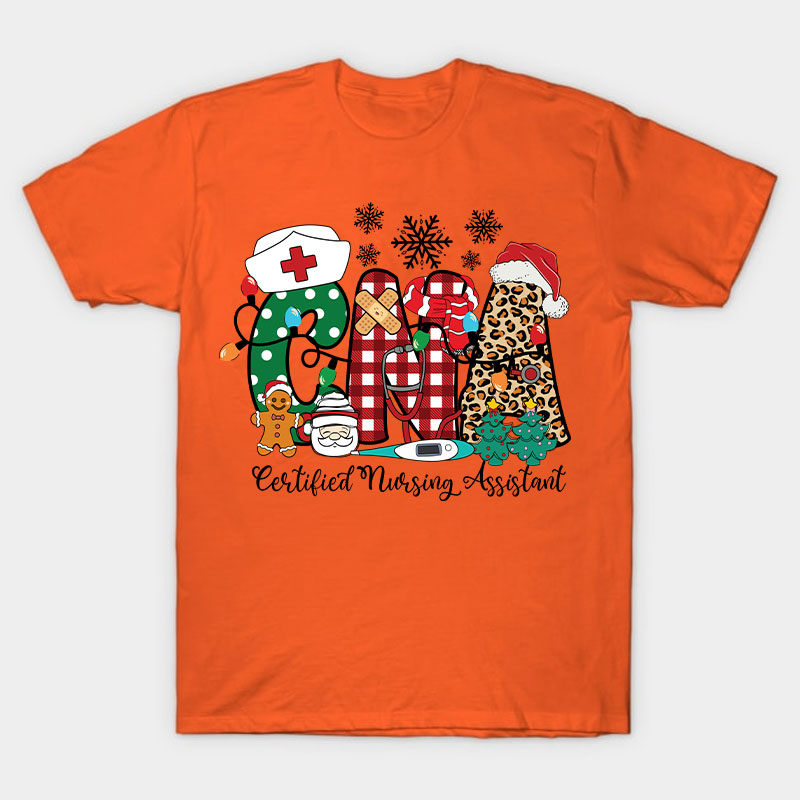 Personalized Christmas Style Nurse T-Shirt