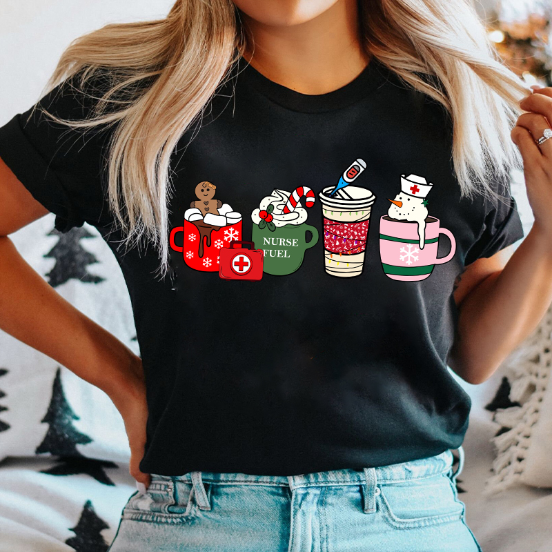 Nurse Christmas Coffee Nurse T-Shirt