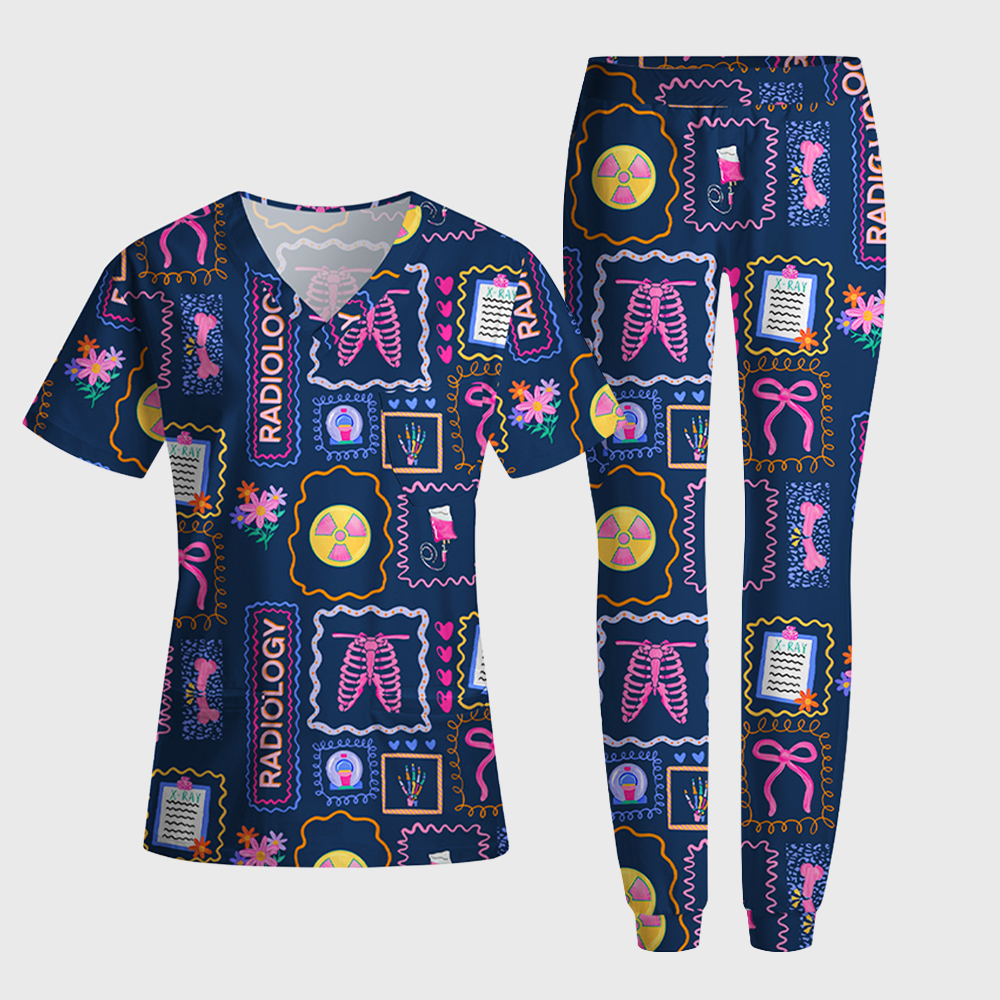 Preppy You Pose We Expose Antimicrobial Scrubs Sets