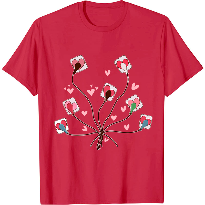 Valentines EKG Leads Cheat Nurse T-Shirt