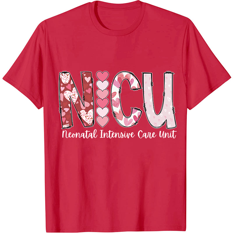 Valentines Neonatal Intensive Care Unit Nurse T-Shirt
