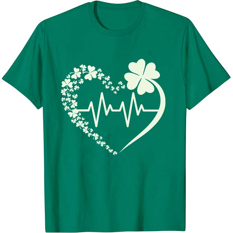 Shamrock Heart Nurse T-Shirt