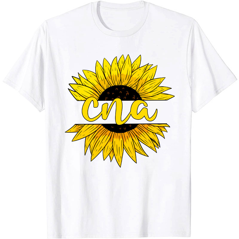 Personalized Job Title Sunflower Nurse T-Shirt