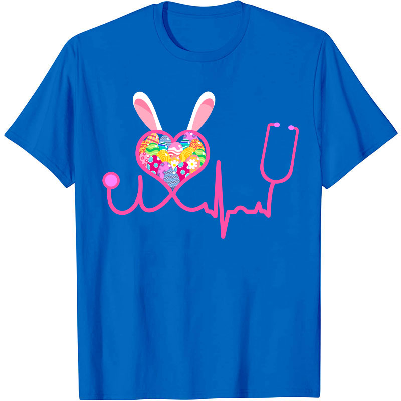 Easter Egg Heartbeat Stethoscope Nurse T-Shirt