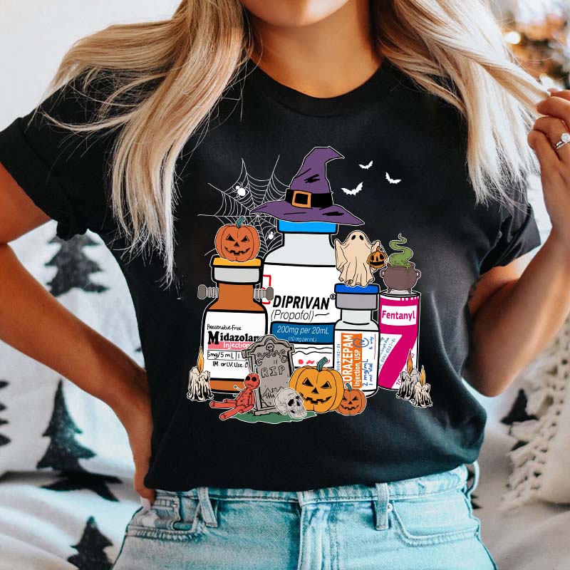 Pharmacy Halloween Nurse T-Shirt