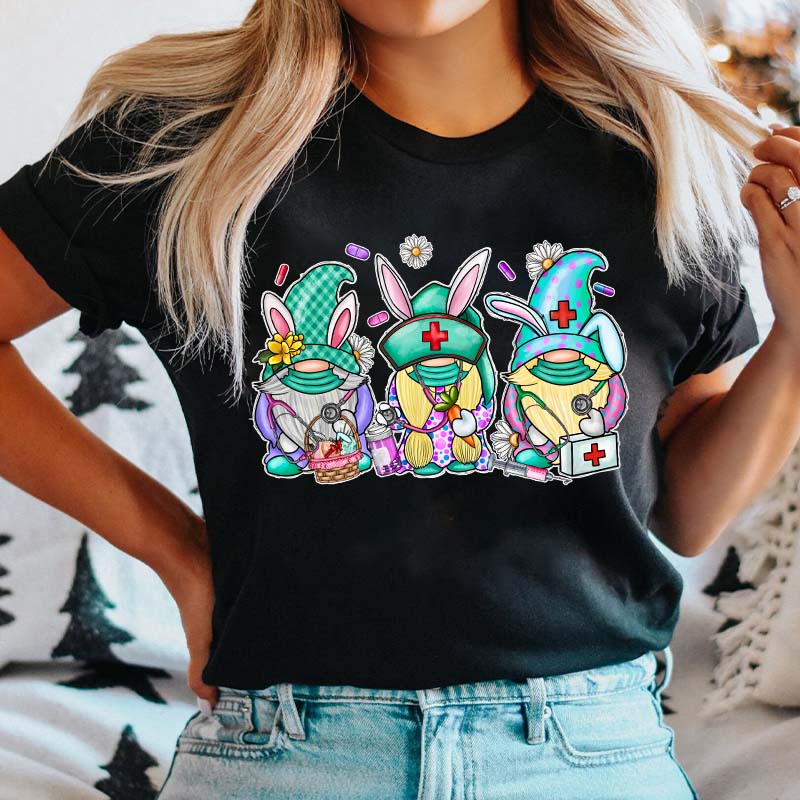 Easter Nurse Gnomes Nurse T-Shirt