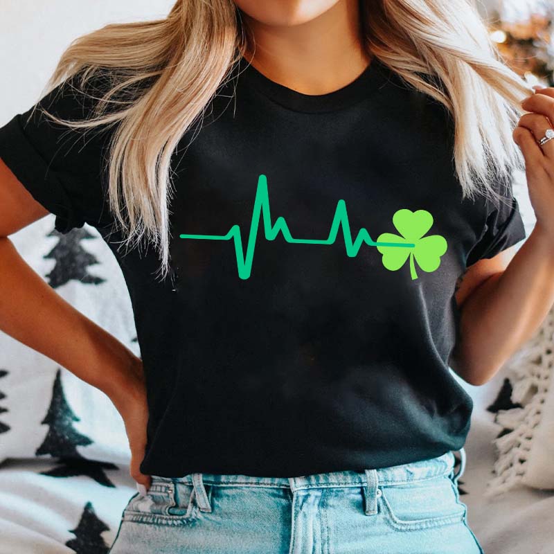 St. Patrick’s Day Lucky Heartrbeat Nurse T-Shirt