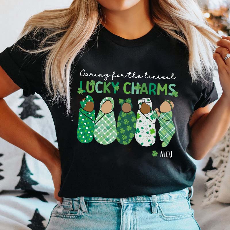 Caring For The Tiniest Lucky Charms Nurse T-Shirt