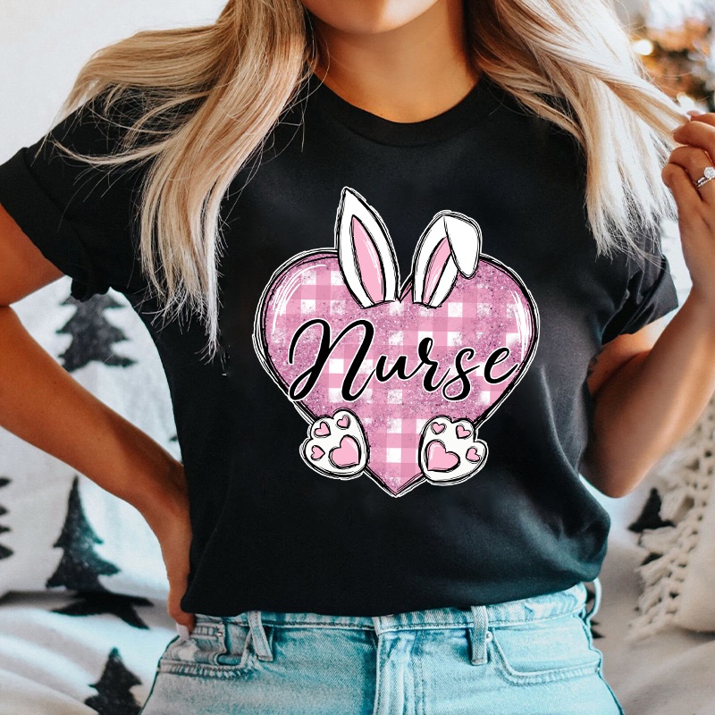Heart Shape Bunny Nurse T-Shirt