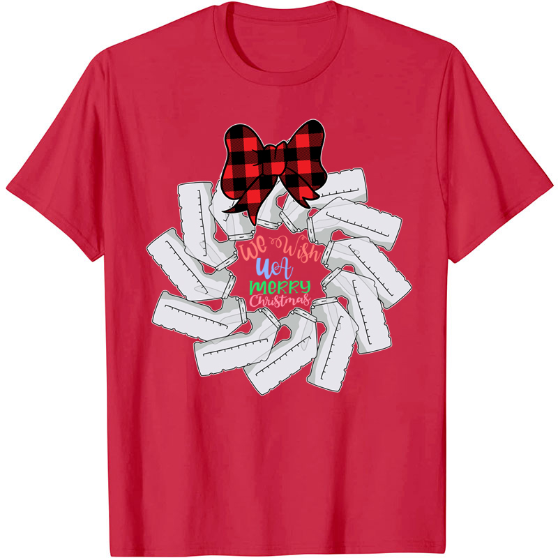We Wish Merry UA Christmas Nurse T-Shirt
