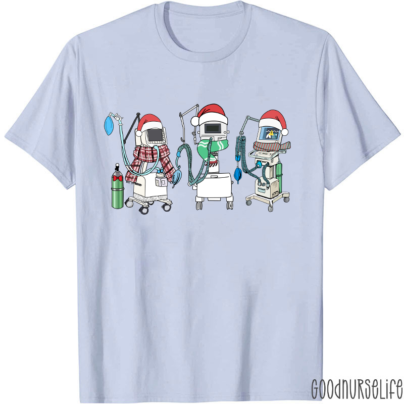 Ventilator Respiratory Therapist Christmas T-Shirt