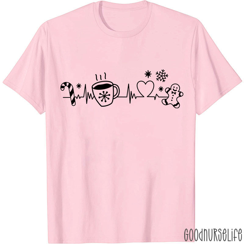 Christmas Heartbeat Nurse T-Shirt