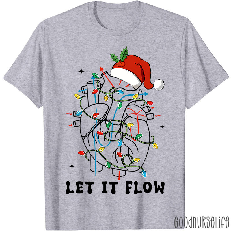 Let It Flow Christmas Light Nurse T-shirt