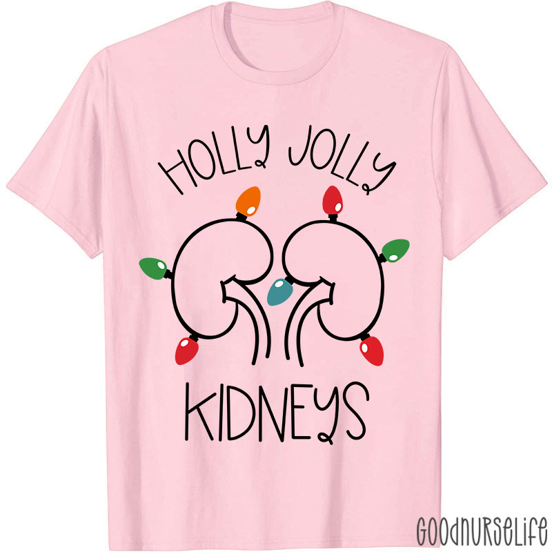 Holly Jolly Kidneys Nurse T-shirt