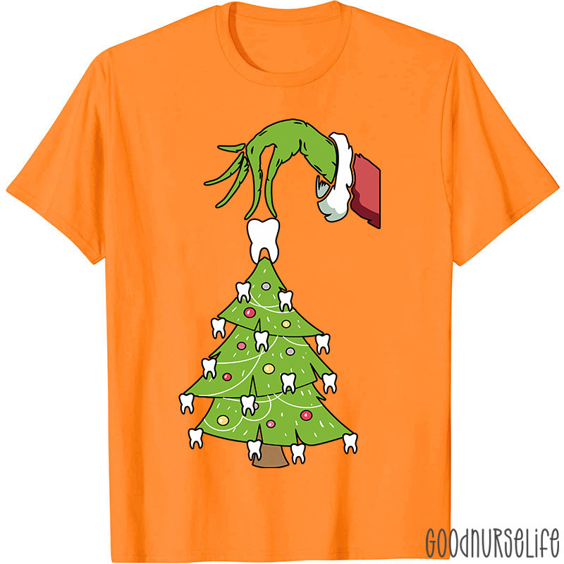 Xmas Teeth Tree Nurse T-shirt