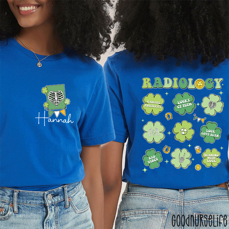 Personalized Lock Love Scan Nurse Two Sided T-Shirt